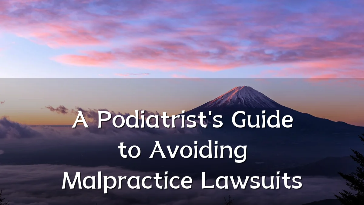 A Podiatrist's Guide to Avoiding Malpractice Lawsuits
