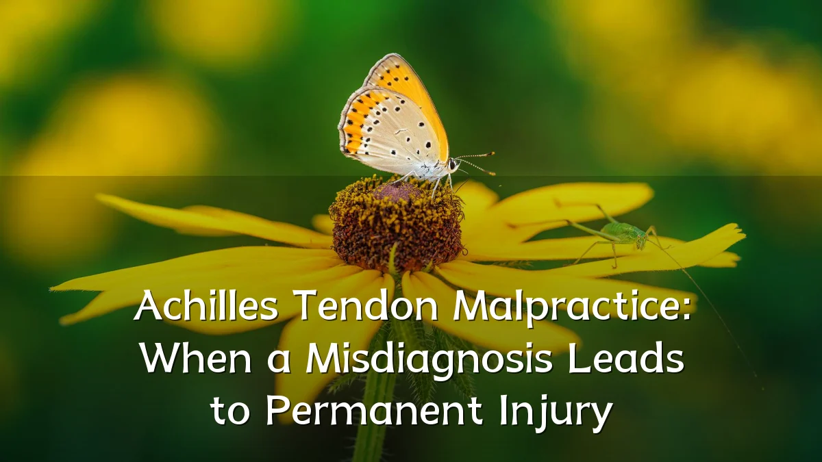 Achilles Tendon Malpractice: When a Misdiagnosis Leads to Permanent Injury