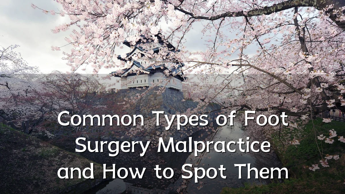 Common Types of Foot Surgery Malpractice and How to Spot Them