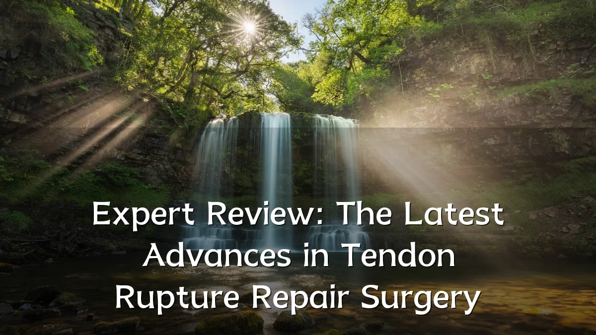 Expert Review: The Latest Advances in Tendon Rupture Repair Surgery