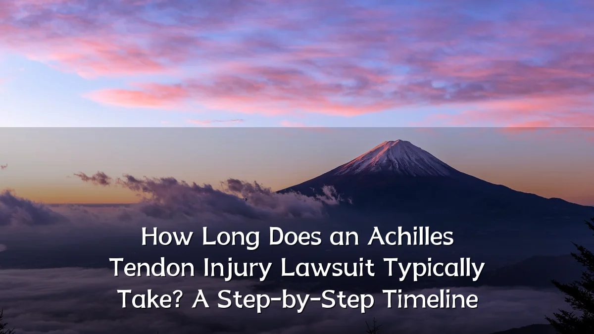 How Long Does an Achilles Tendon Injury Lawsuit Typically Take? A Step-by-Step Timeline