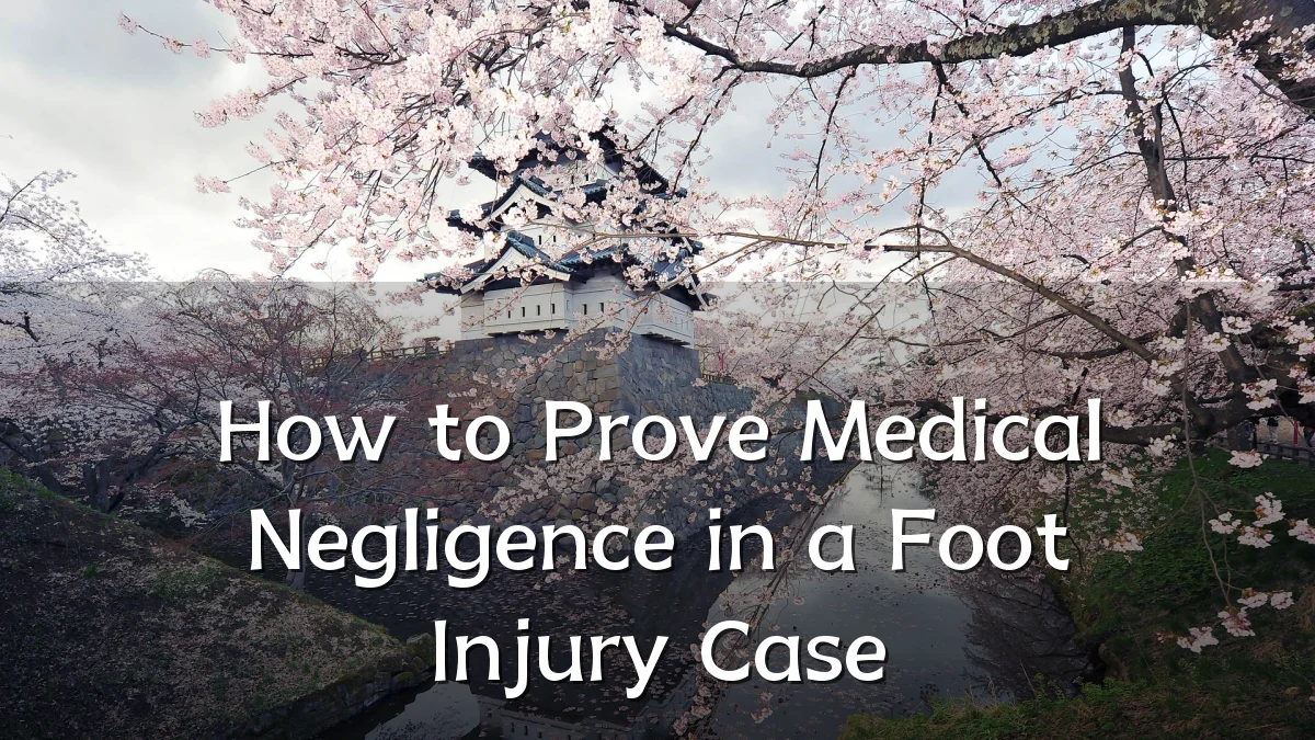 How to Prove Medical Negligence in a Foot Injury Case