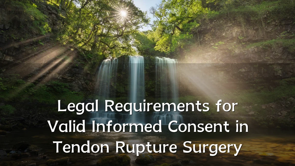 Legal Requirements for Valid Informed Consent in Tendon Rupture Surgery