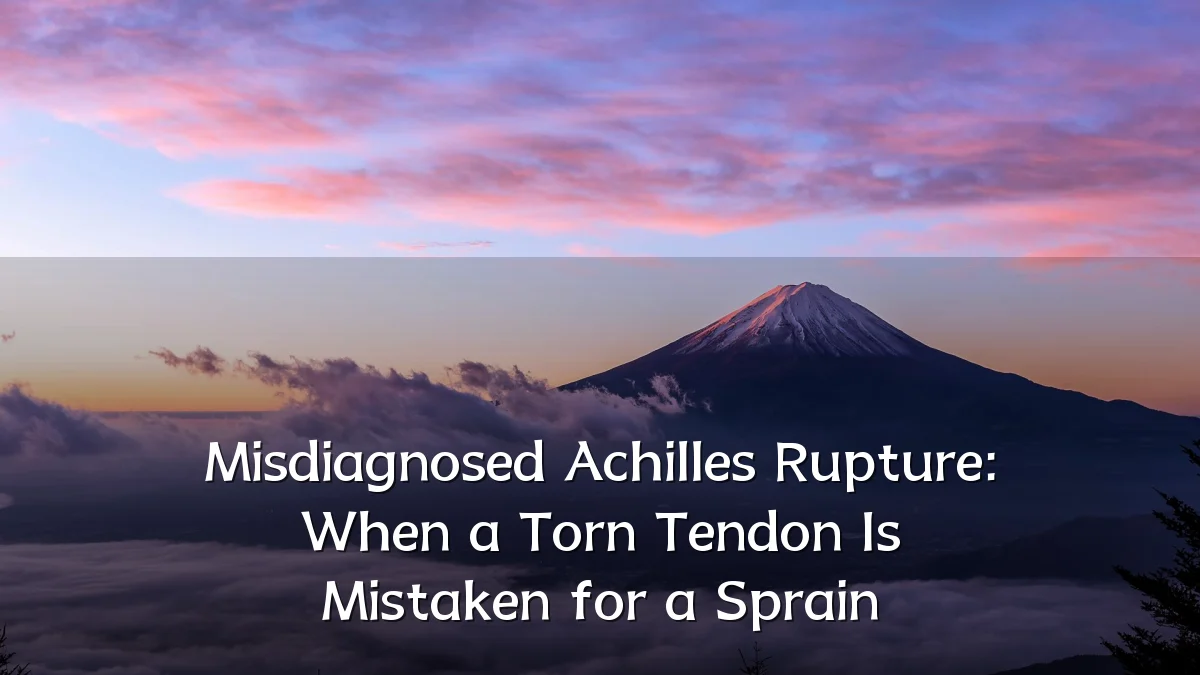 Misdiagnosed Achilles Rupture: When a Torn Tendon Is Mistaken for a Sprain