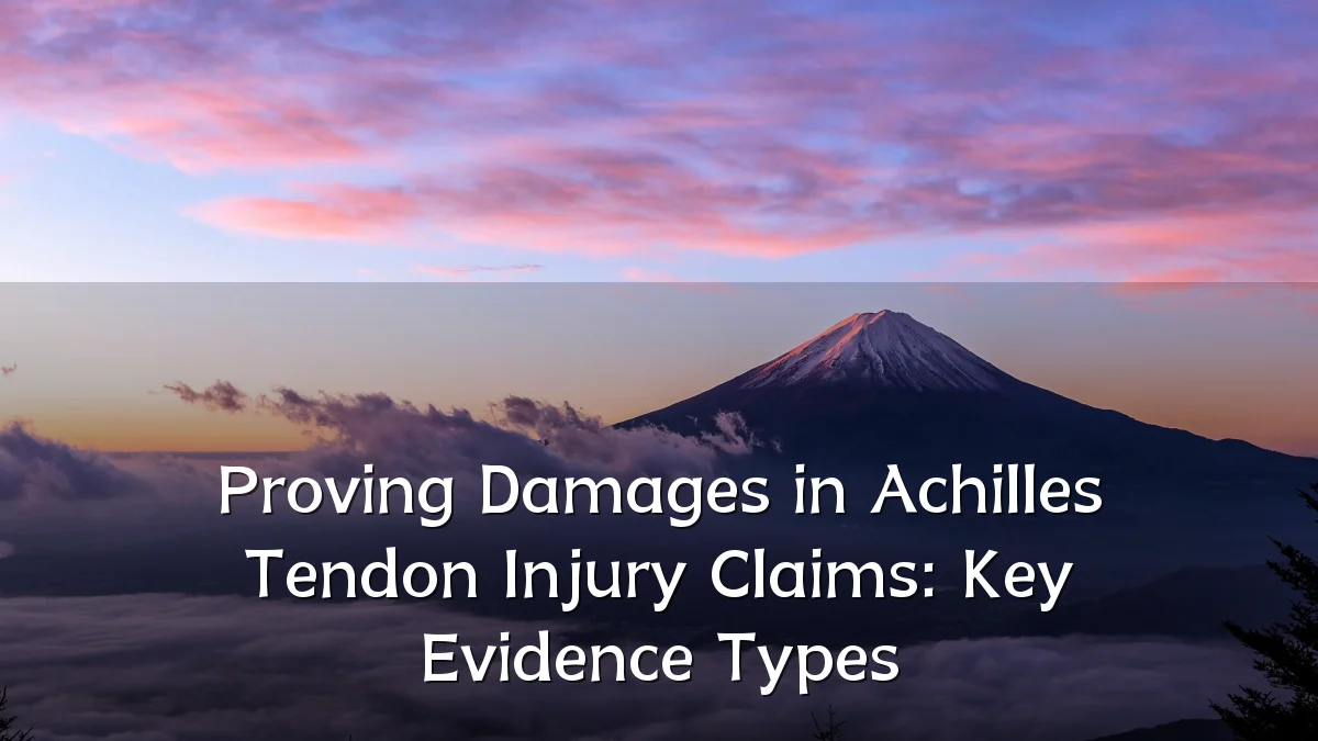 Proving Damages in Achilles Tendon Injury Claims: Key Evidence Types