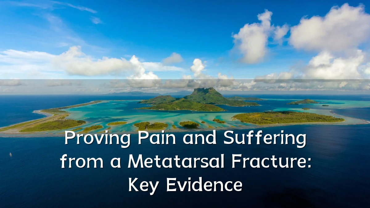 Proving Pain and Suffering from a Metatarsal Fracture: Key Evidence