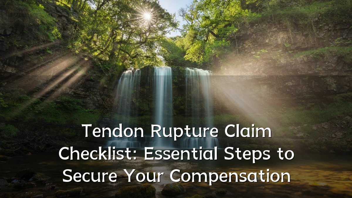 Tendon Rupture Claim Checklist: Essential Steps to Secure Your Compensation