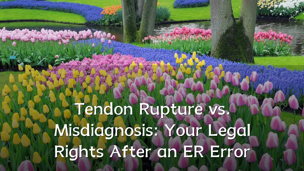 Tendon Rupture vs. Misdiagnosis: Your Legal Rights After an ER Error