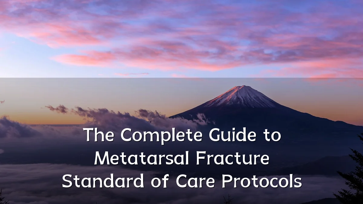 The Complete Guide to Metatarsal Fracture Standard of Care Protocols