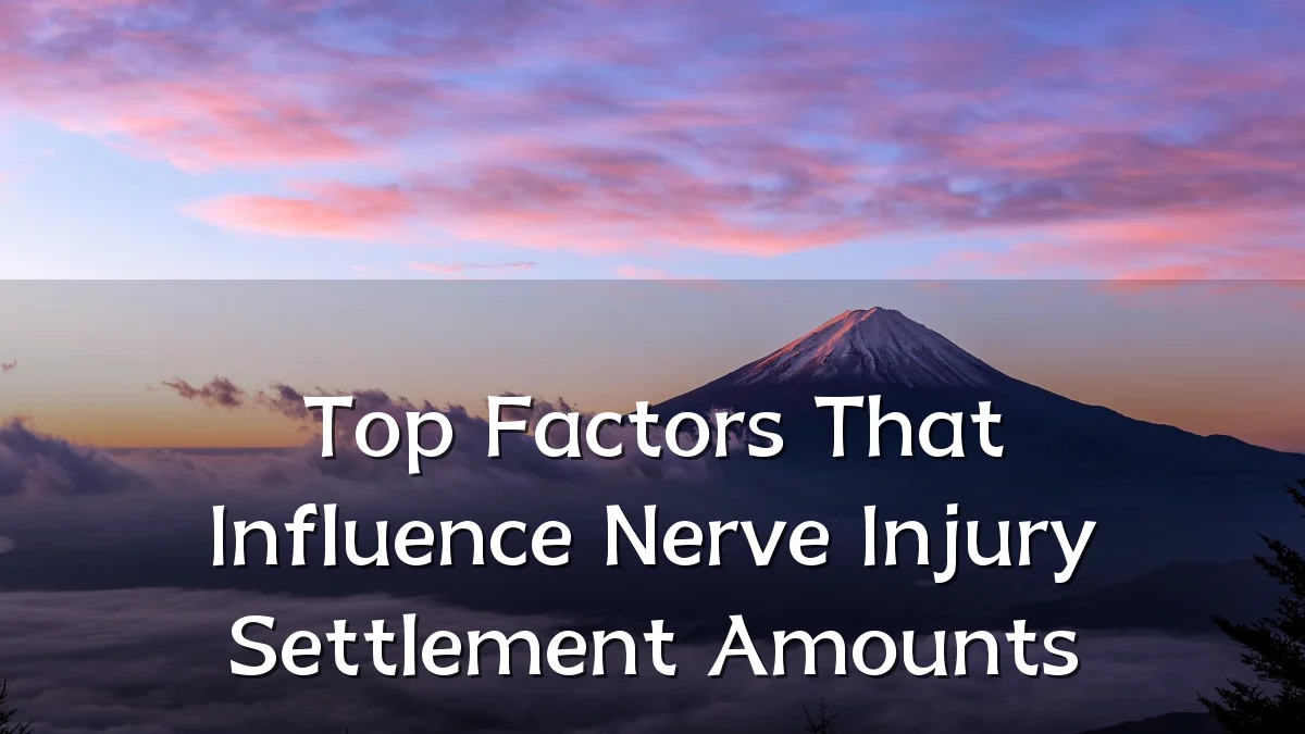 Top Factors That Influence Nerve Injury Settlement Amounts