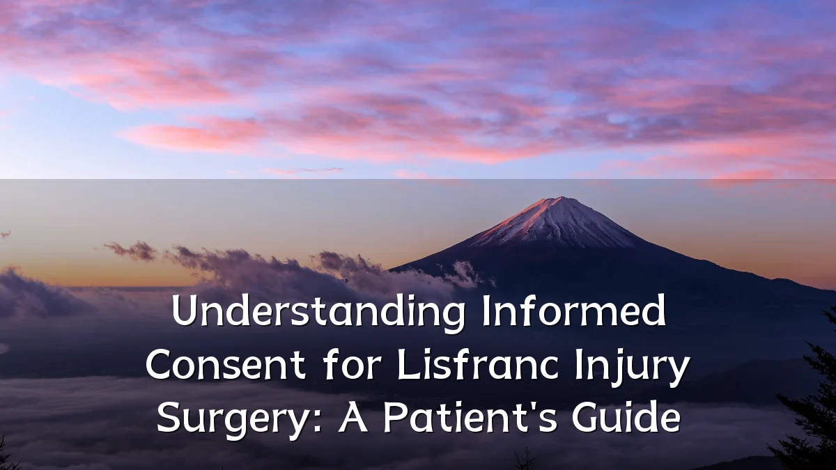 Understanding Informed Consent for Lisfranc Injury Surgery: A Patient's Guide