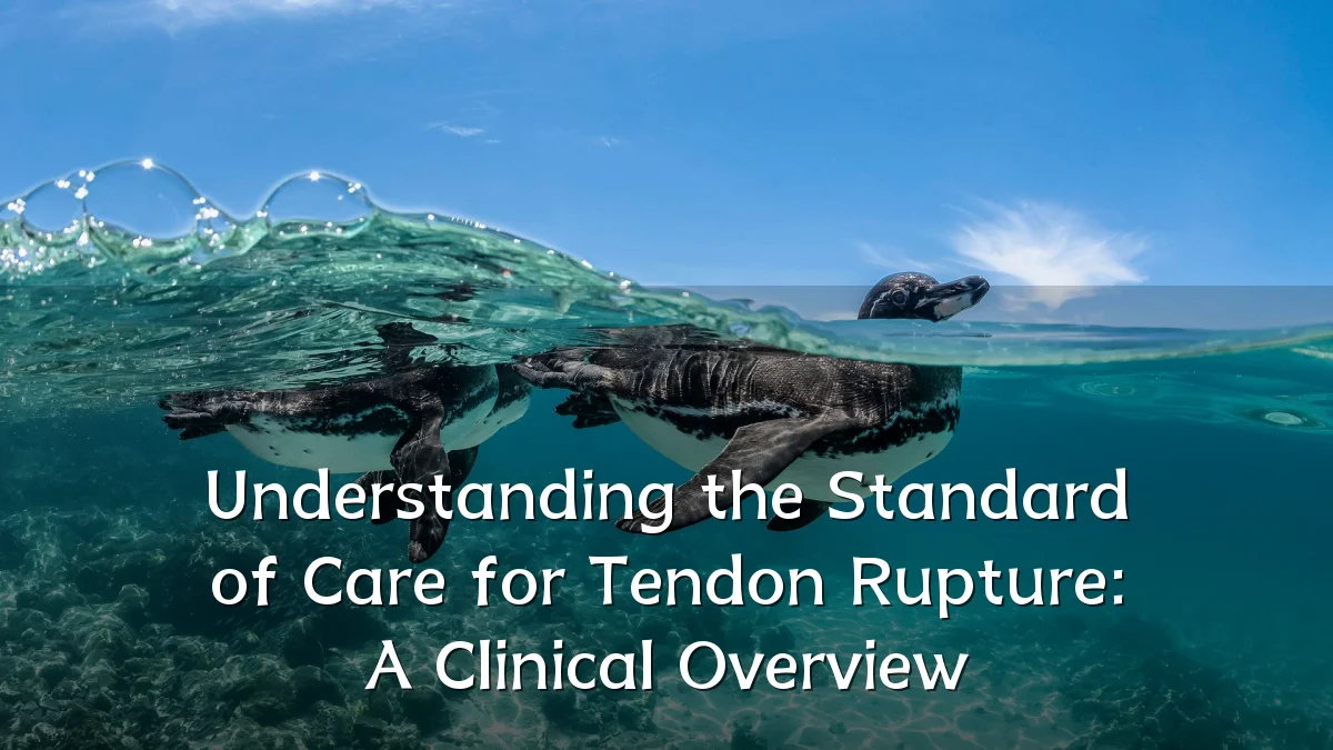 Understanding the Standard of Care for Tendon Rupture: A Clinical Overview