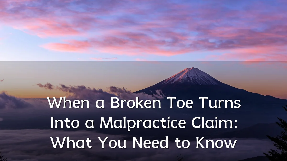 When a Broken Toe Turns Into a Malpractice Claim: What You Need to Know