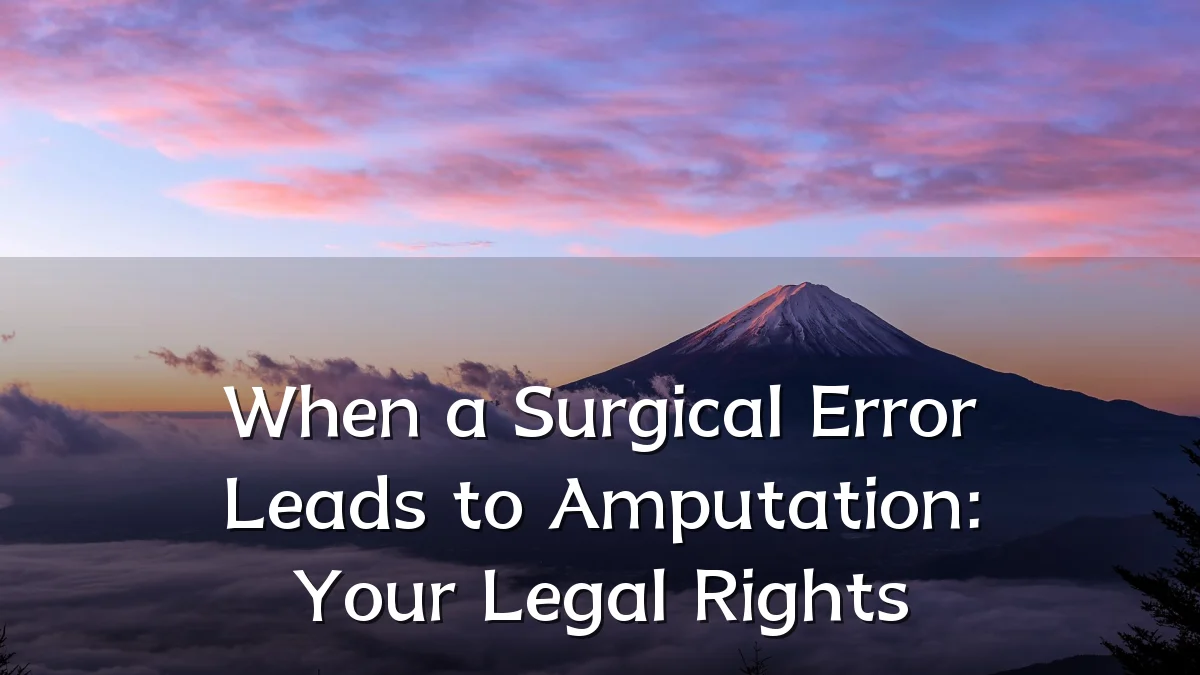 When a Surgical Error Leads to Amputation: Your Legal Rights