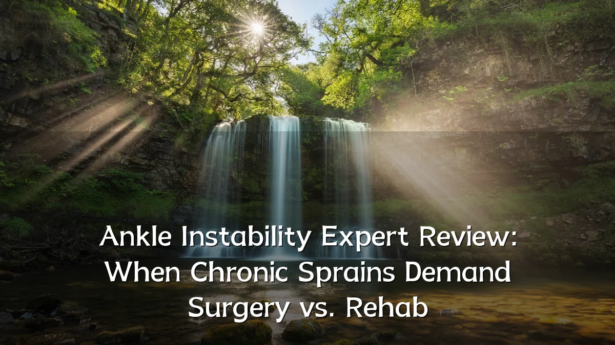 Ankle Instability Expert Review: When Chronic Sprains Demand Surgery vs. Rehab
