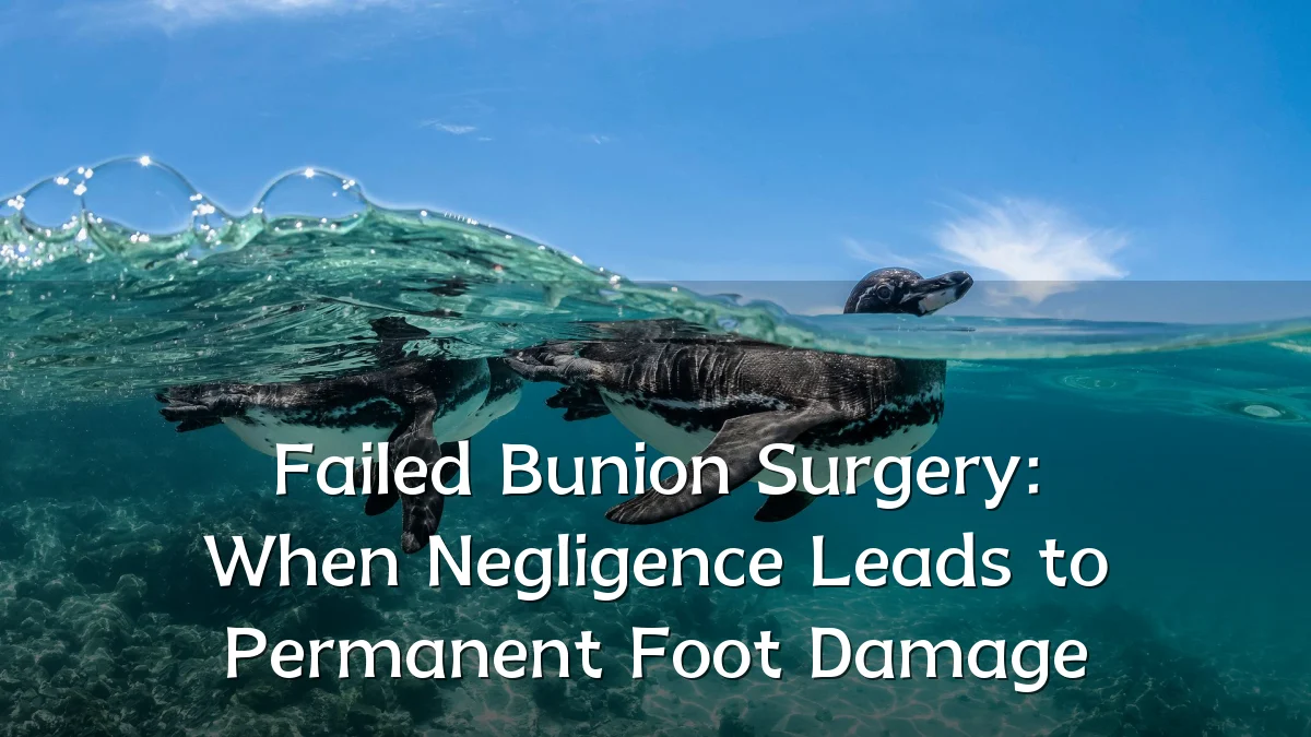 Failed Bunion Surgery: When Negligence Leads to Permanent Foot Damage