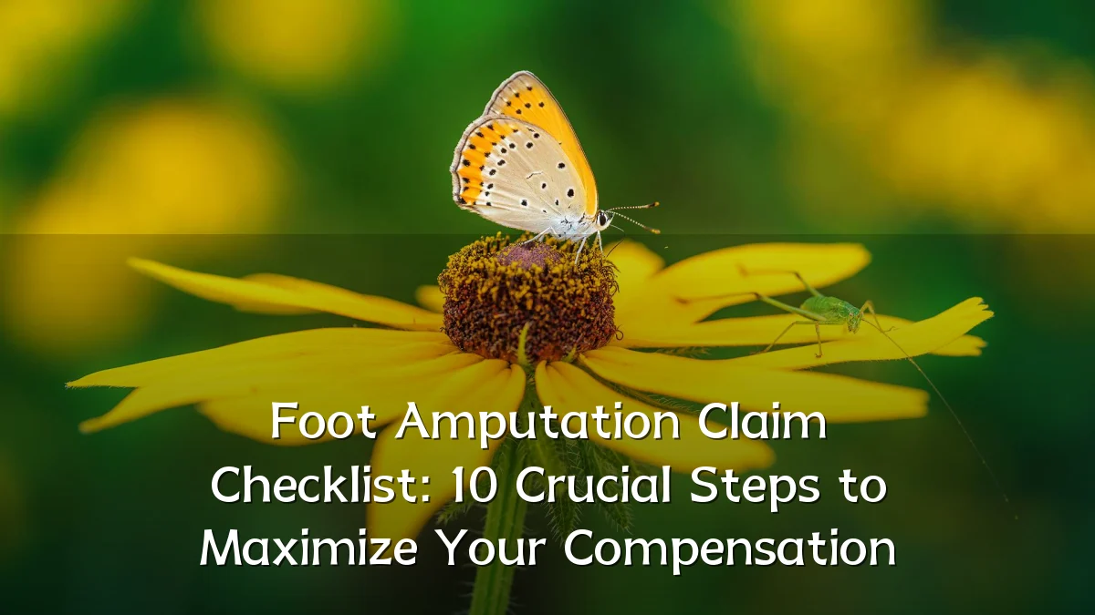 Foot Amputation Claim Checklist: 10 Crucial Steps to Maximize Your Compensation