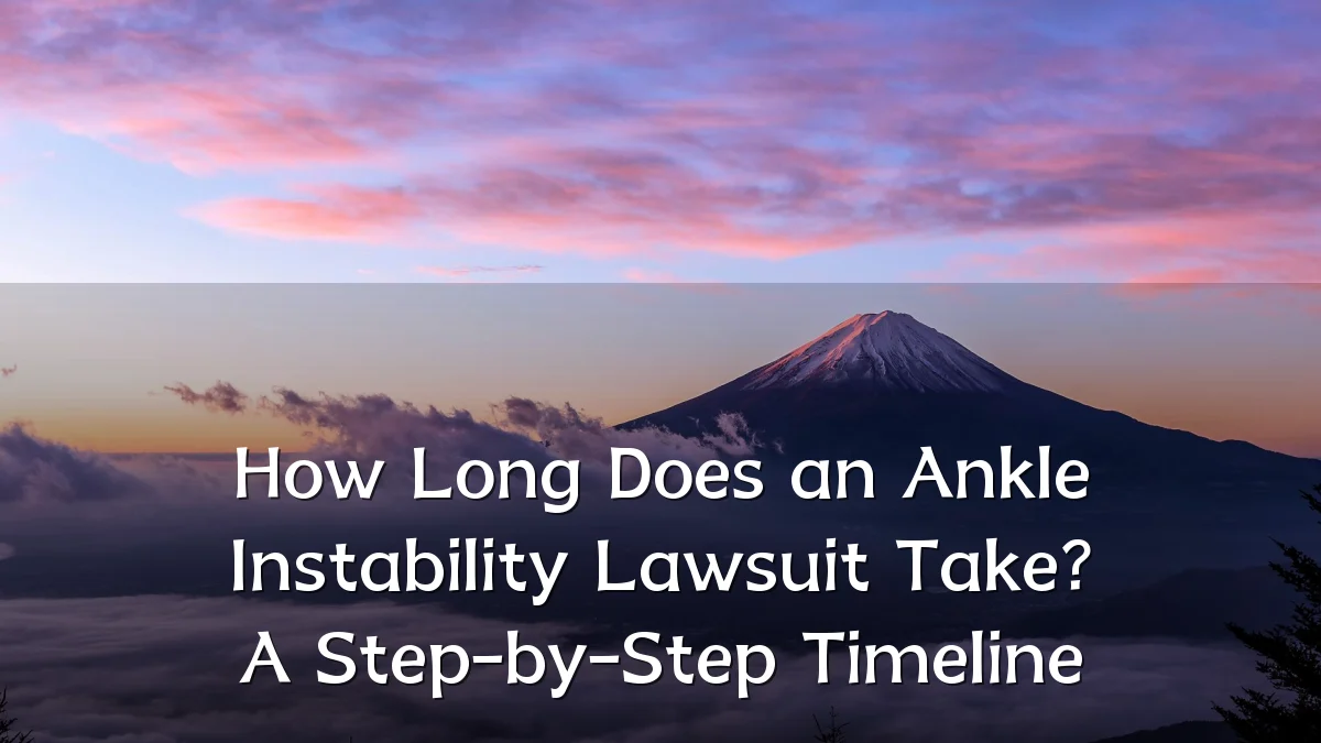 How Long Does an Ankle Instability Lawsuit Take? A Step-by-Step Timeline