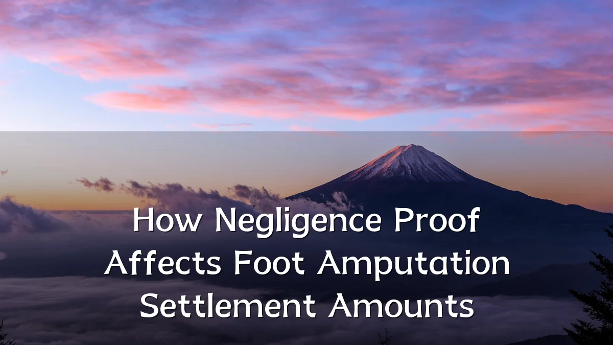 How Negligence Proof Affects Foot Amputation Settlement Amounts
