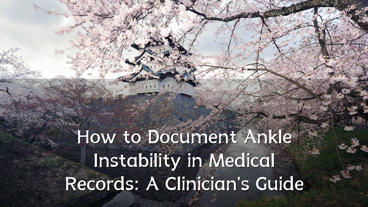 How to Document Ankle Instability in Medical Records: A Clinician's Guide