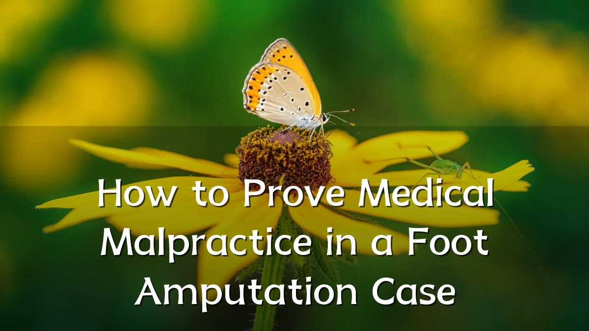 How to Prove Medical Malpractice in a Foot Amputation Case