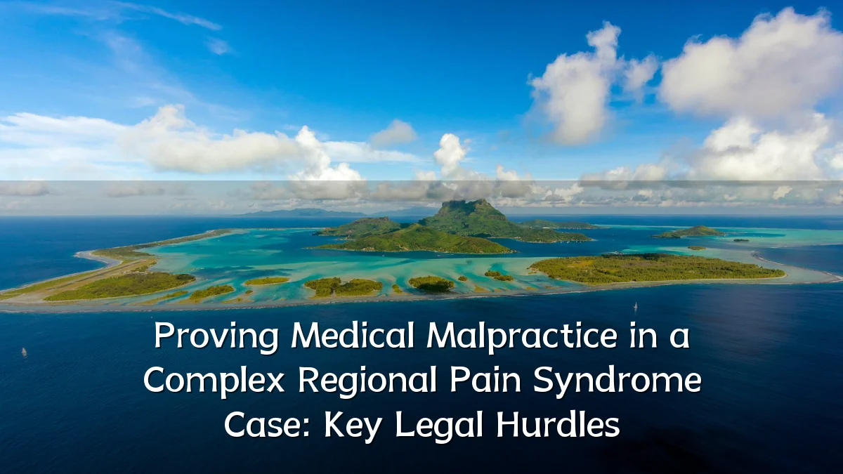 Proving Medical Malpractice in a Complex Regional Pain Syndrome Case: Key Legal Hurdles