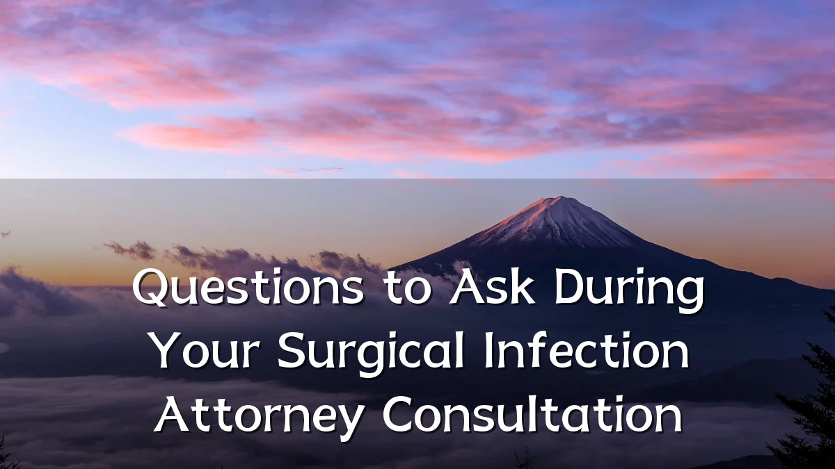 Questions to Ask During Your Surgical Infection Attorney Consultation
