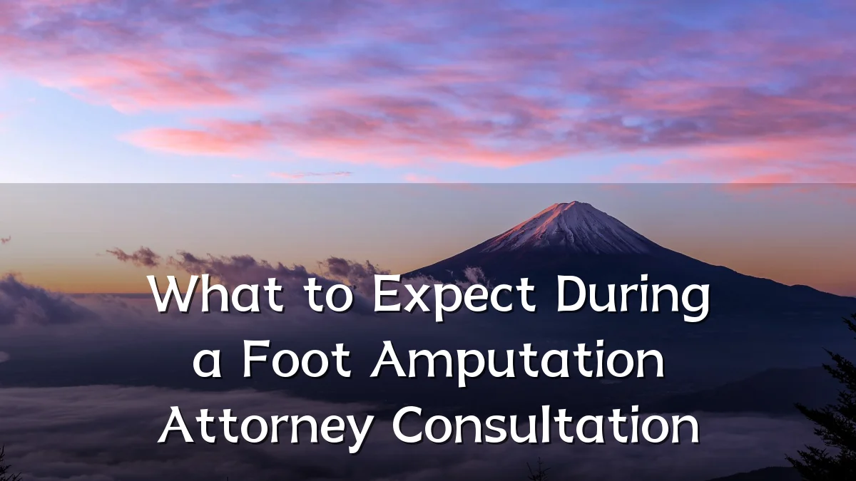What to Expect During a Foot Amputation Attorney Consultation