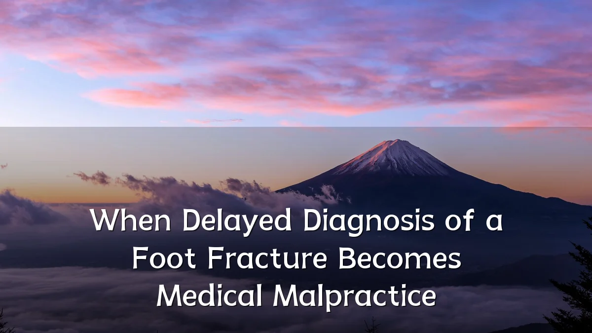 When Delayed Diagnosis of a Foot Fracture Becomes Medical Malpractice