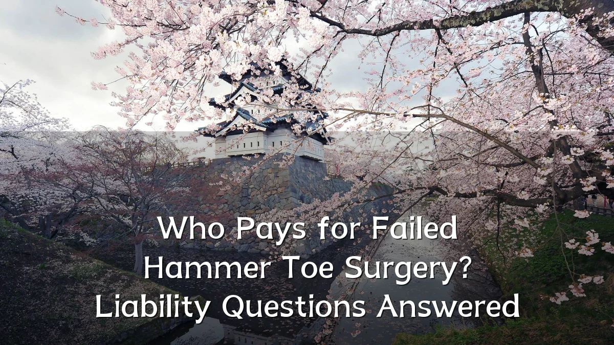 Who Pays for Failed Hammer Toe Surgery? Liability Questions Answered