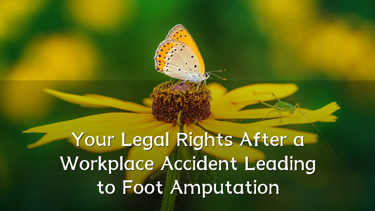 Your Legal Rights After a Workplace Accident Leading to Foot Amputation